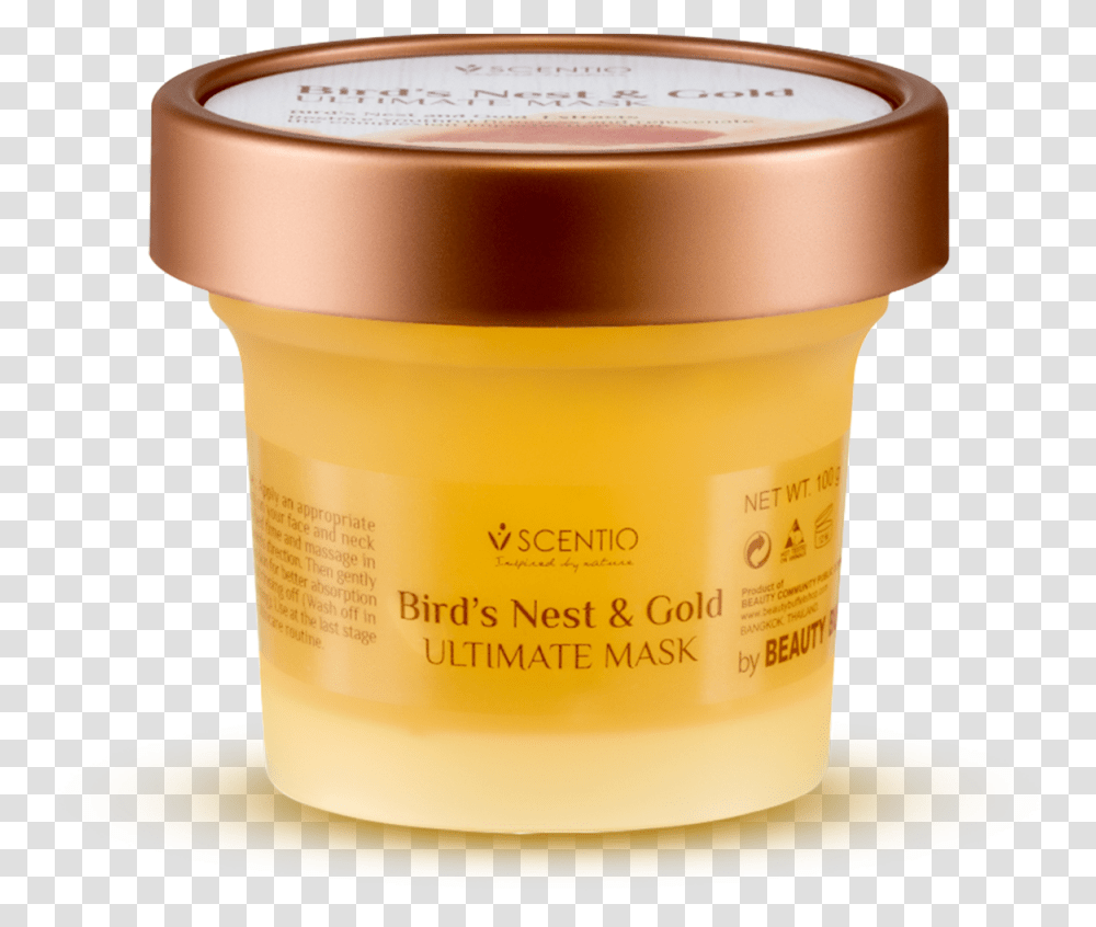 Scentio Bird's Nest And Gold Ultimate Mask 100 Ml Almond Butter, Label, Text, Milk, Food Transparent Png