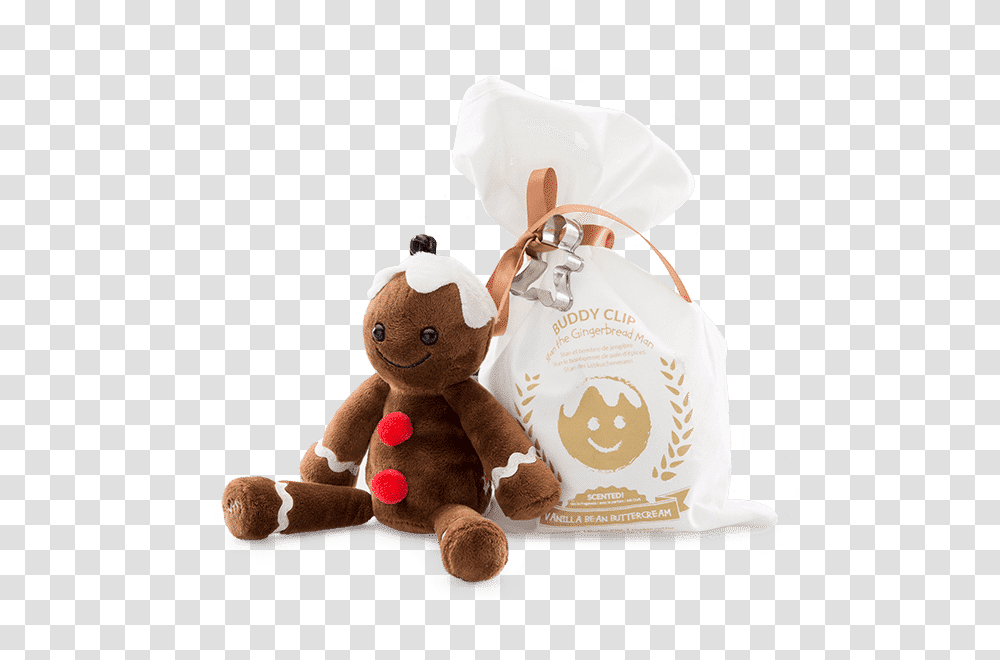 Scentsy Gingerbread Man Buddy Clip, Sweets, Food, Confectionery, Icing Transparent Png