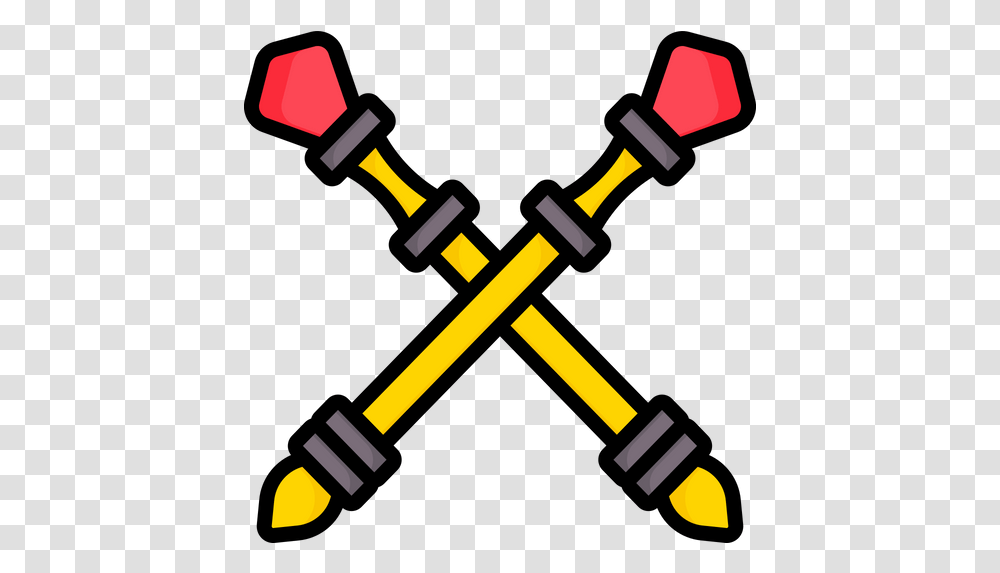 Scepter Icon Of Colored Outline Style Available In Svg Drawing Gold Rush Cartoon, Axe, Tool, Rattle Transparent Png