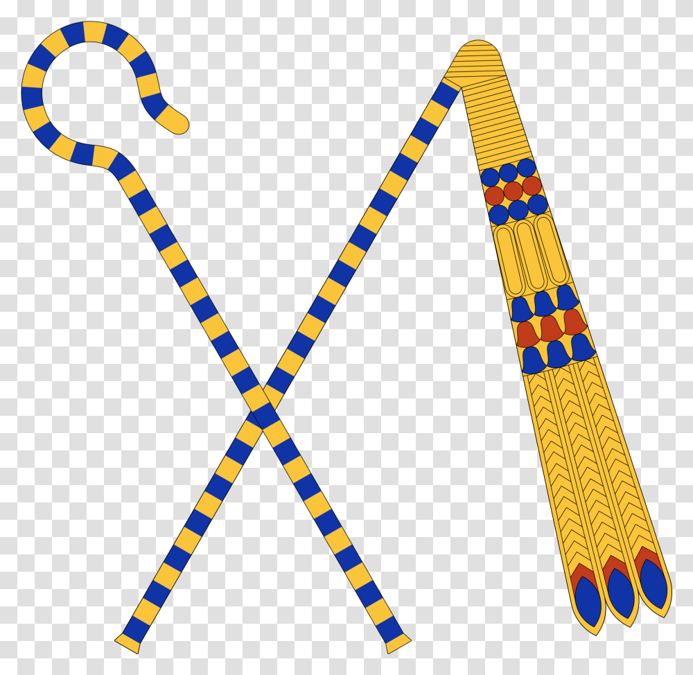 Scepters And Staves Of Pharaoh Broken Line Diamond Shape, Bow, Stick, Oars Transparent Png