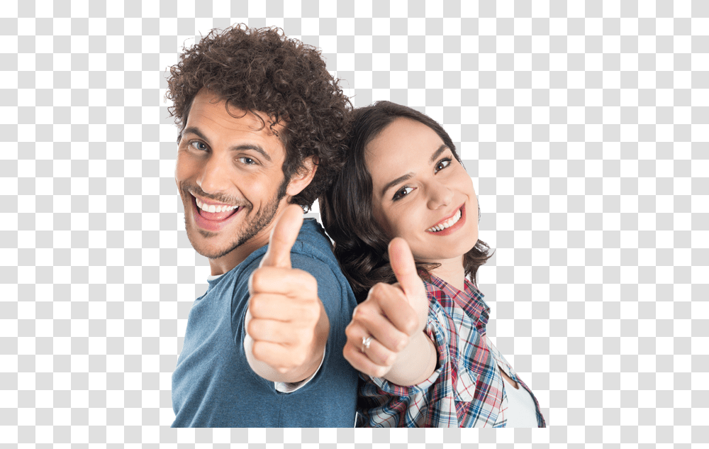 Schedule An Appointment Today Young Couple, Person, Human, Thumbs Up, Finger Transparent Png