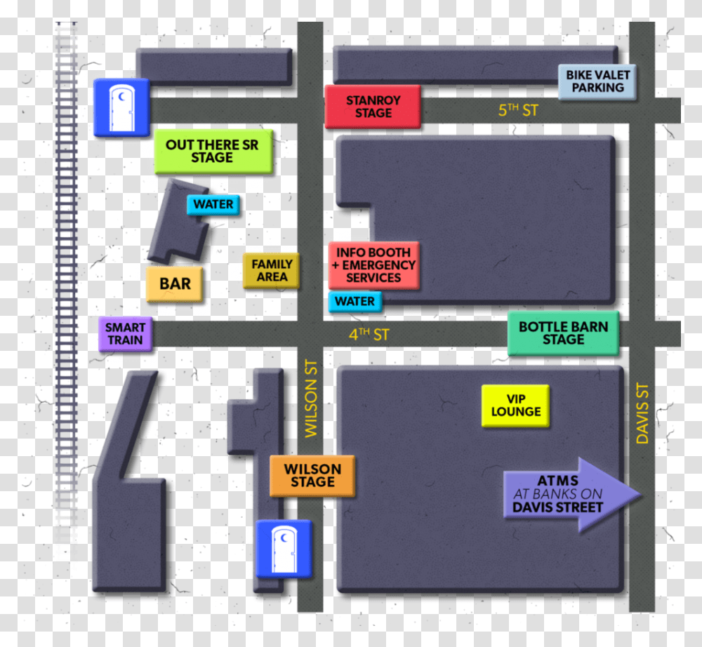 Schedule & Map - Railroad Square Music Festival Screenshot, Floor Plan, Diagram, Plot Transparent Png