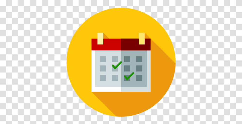 Scheduled Trip Icon Circle Calendar Icon, First Aid, Text, Pac Man, Clock Transparent Png