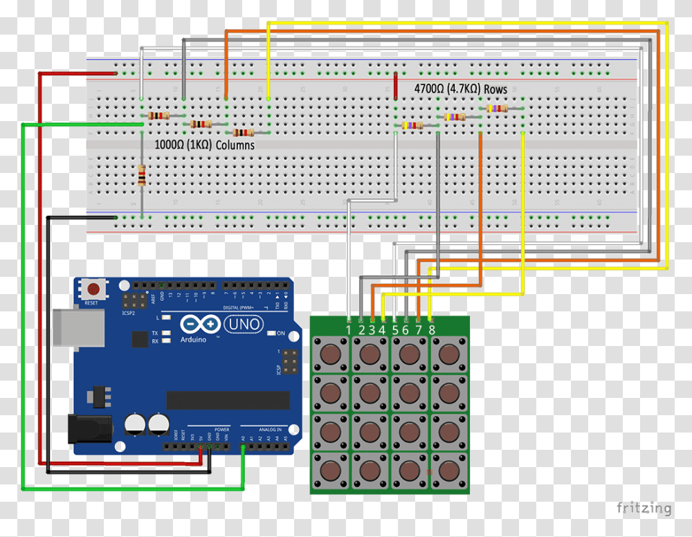 Schematic Keypad Arduino 4 X 4 Keypad One Wire, Wiring, Word, Urban Transparent Png