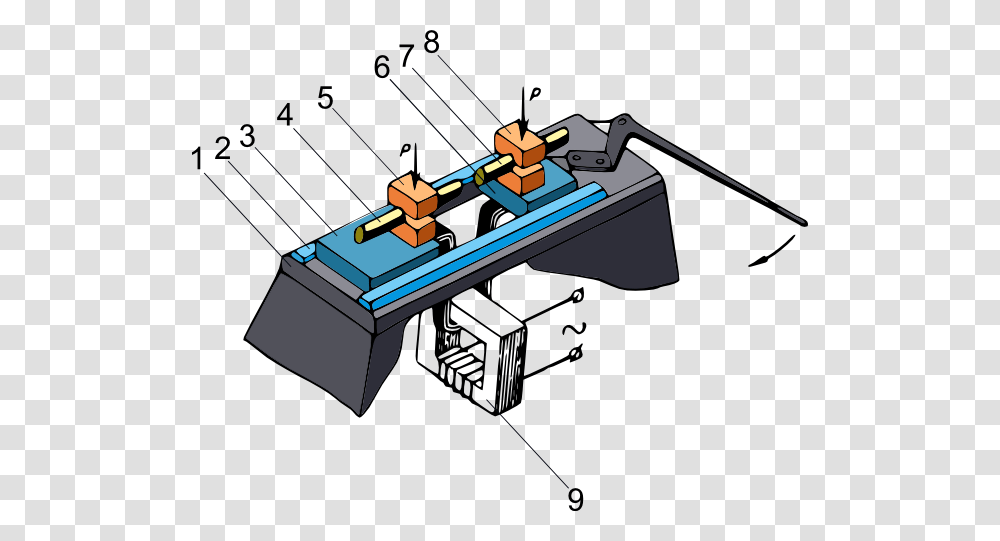Scheme Of The Machine For Butt Resistance Welding, Tool, Utility Pole, Clamp Transparent Png