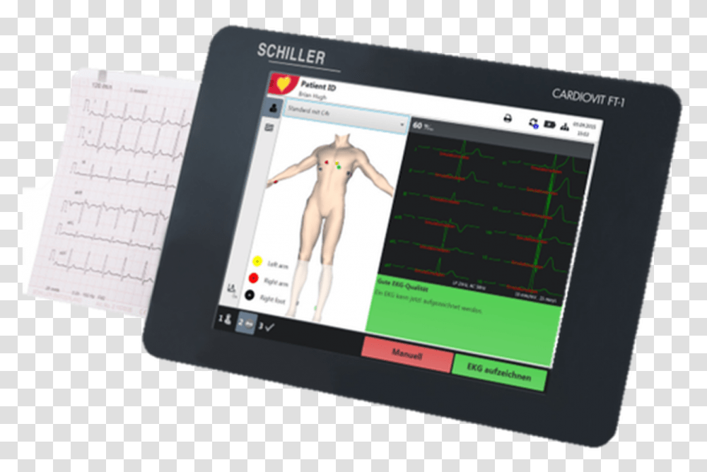 Schiller Cardiovit Ft 1 Ecgekg Ft1 Schiller, Person, Human, Computer, Electronics Transparent Png