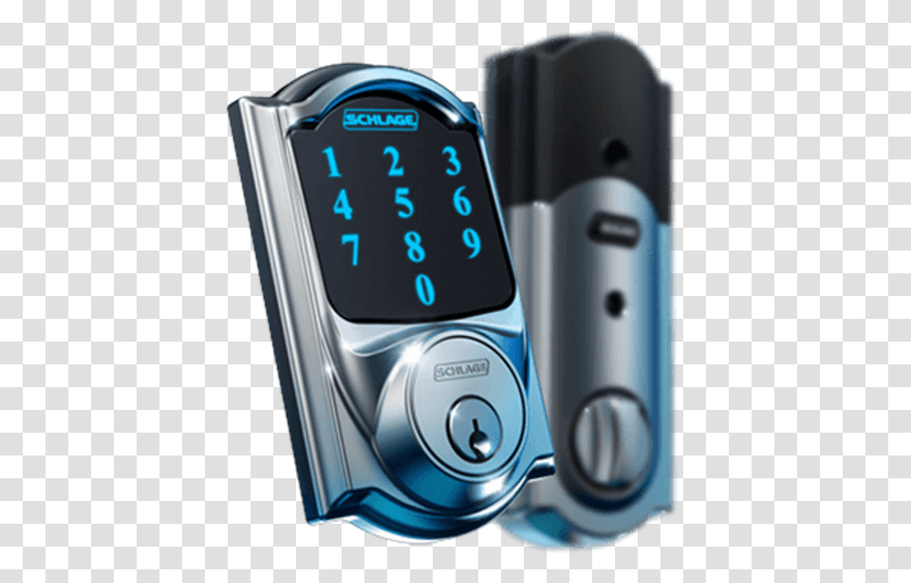 Schlage Keypad Electronic Lock Schlage Door Lock, Mobile Phone, Electronics, Cell Phone, Wristwatch Transparent Png