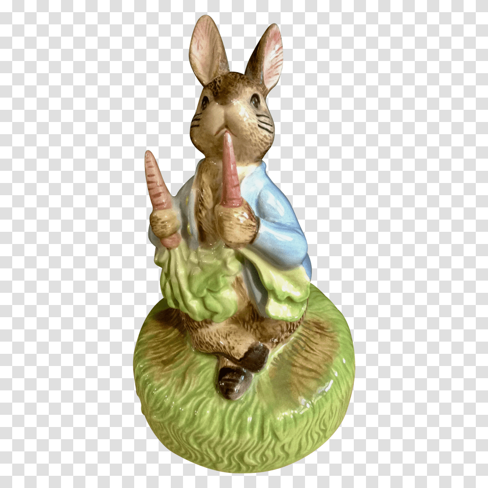 Schmid Beatrix Potter Peter Rabbit Eating Carrots Music Box F, Figurine, Toy, Mammal, Animal Transparent Png