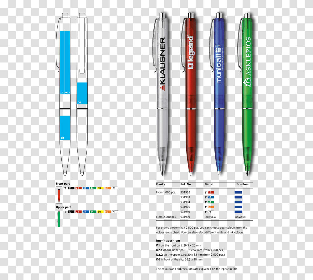 Schneider Frosty Retractable Ballpoint Pen Print Areas Plan Transparent Png