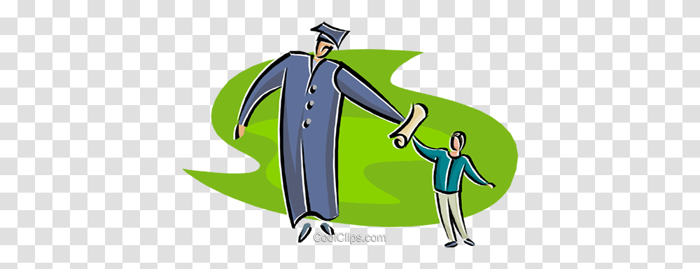Scholar Receiving Diploma Royalty Free Vector Clip Art, Person, People, Sport Transparent Png