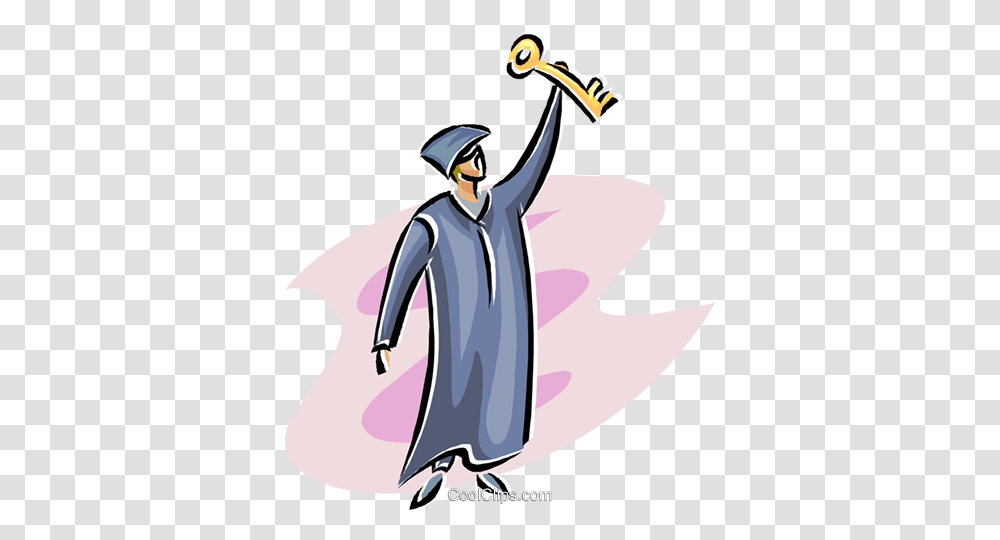 Scholar With A Key To His Future Royalty Free Vector Clip Art, Costume, Sink Faucet Transparent Png