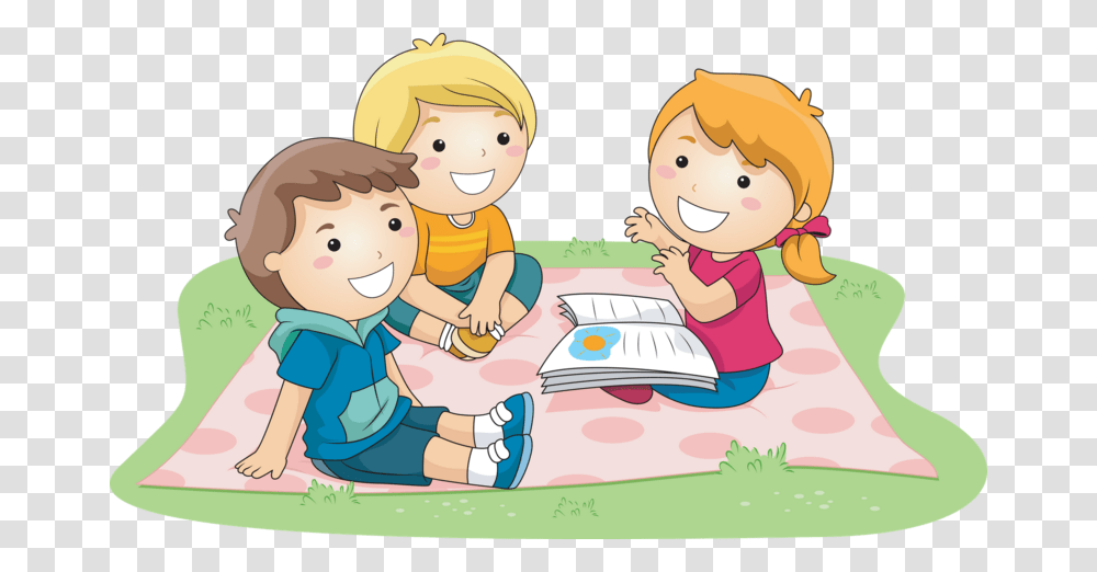 School Age Child Cartoon, Reading, Female, Girl, Drawing Transparent Png