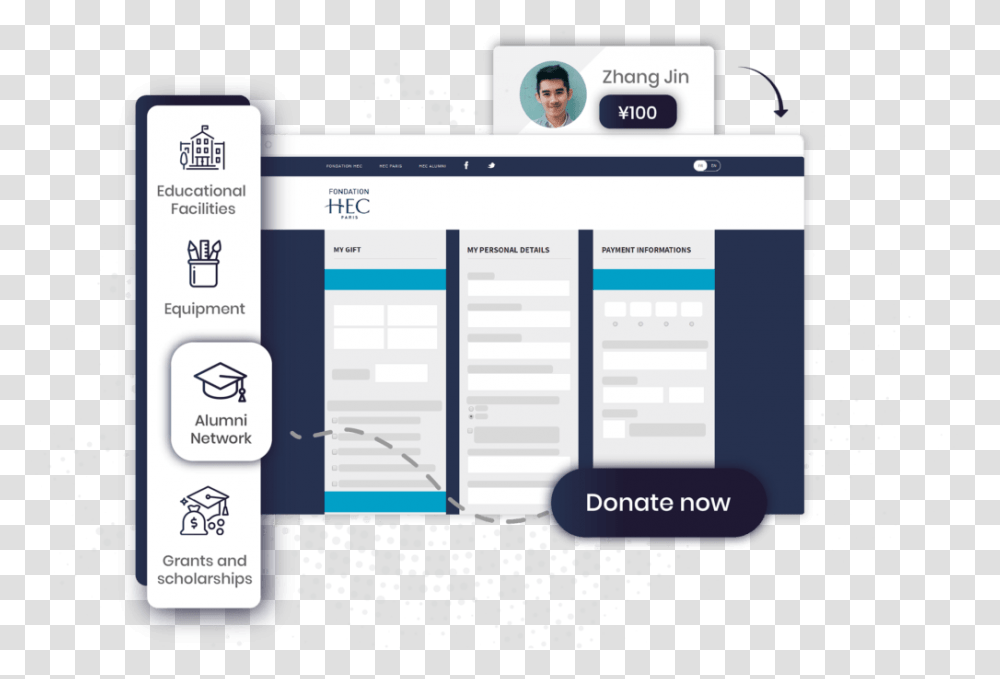 School And University Fundraising Screenshot, Text, Person, Label, Word Transparent Png