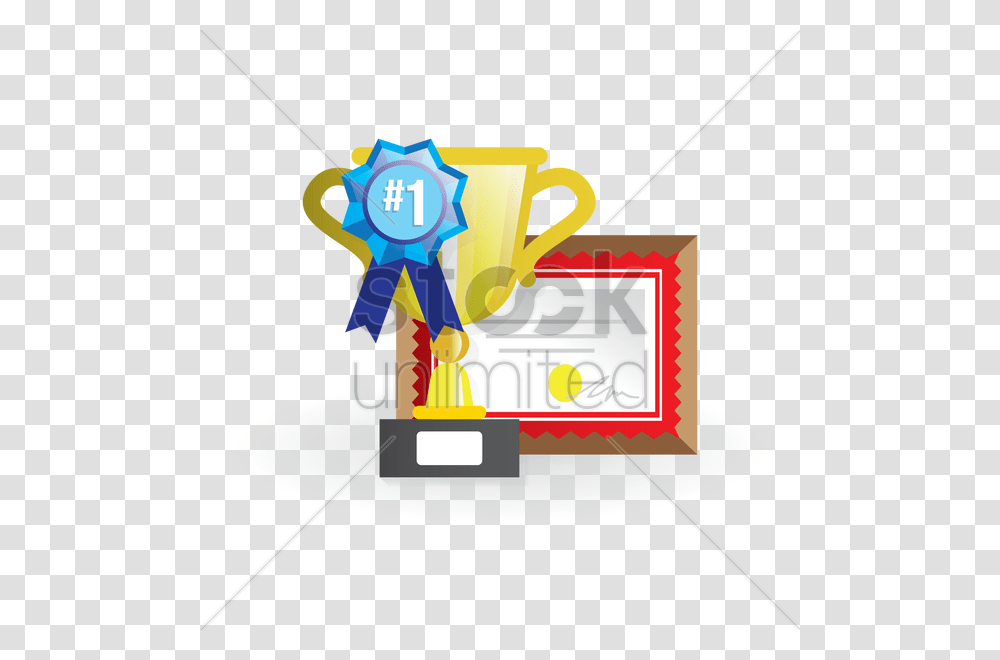 School Award Trophy And Certificate Vector Image, Duel, Vehicle, Transportation, Machine Transparent Png