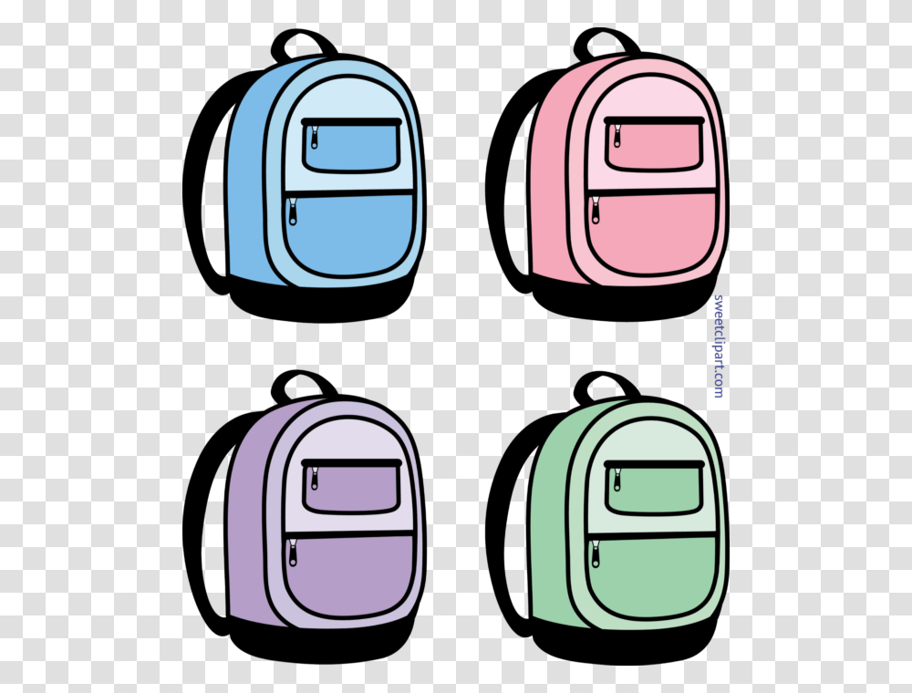 School Backpacks Set Clip Art, Phone, Electronics, Mobile Phone Transparent Png