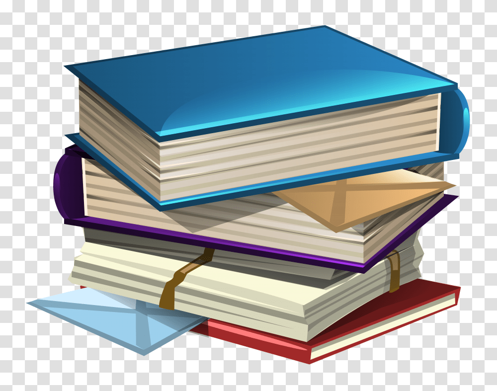 School Books Clipart, Box, File Binder, Novel Transparent Png