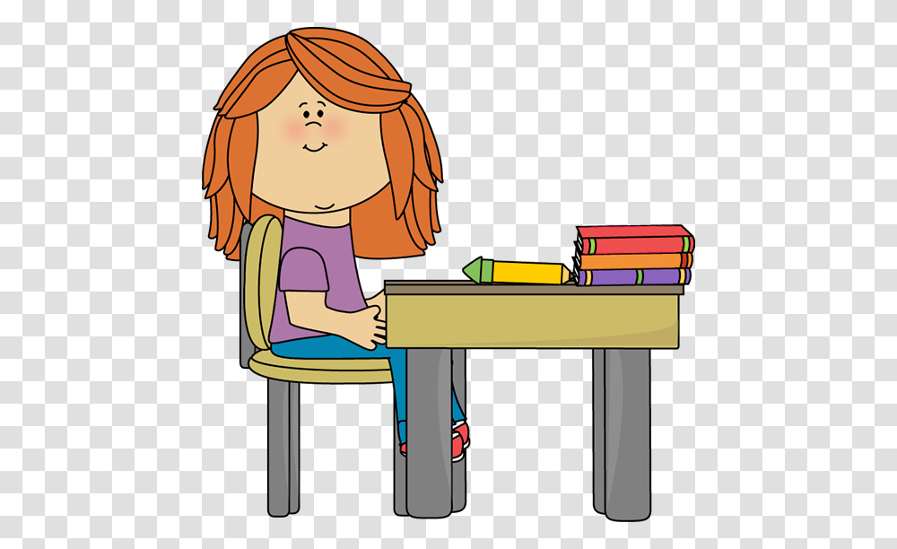 School Boy, Sitting, Female, Standing, Table Transparent Png