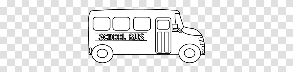 School Bus Black And White Scrapbooking, Van, Vehicle, Transportation, Ambulance Transparent Png