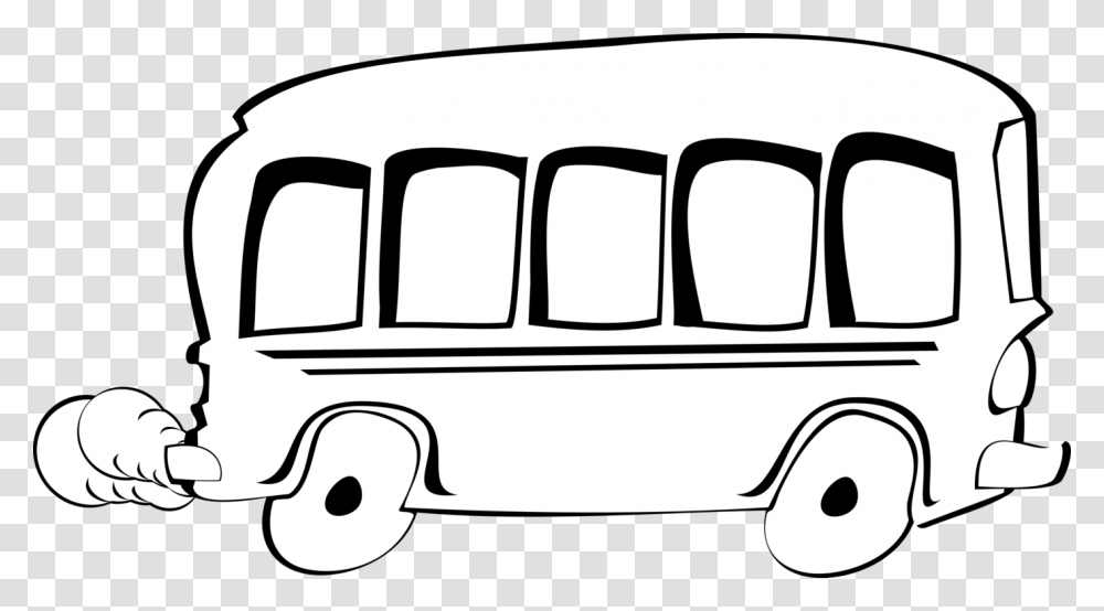 School Bus Bus Driver Cartoon Drawing, Van, Vehicle, Transportation, Lawn Mower Transparent Png