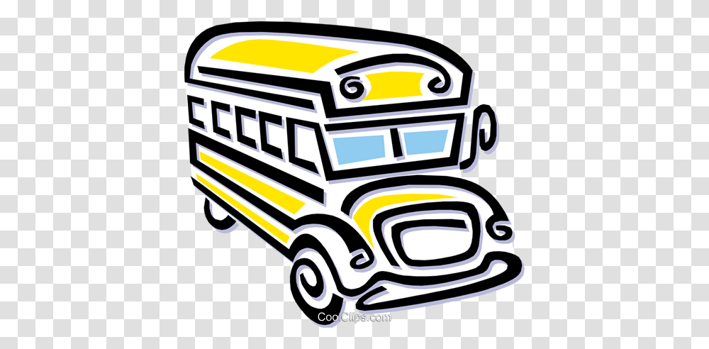School Bus Royalty Free Vector Clip Art Illustration, Van, Vehicle, Transportation, Car Transparent Png