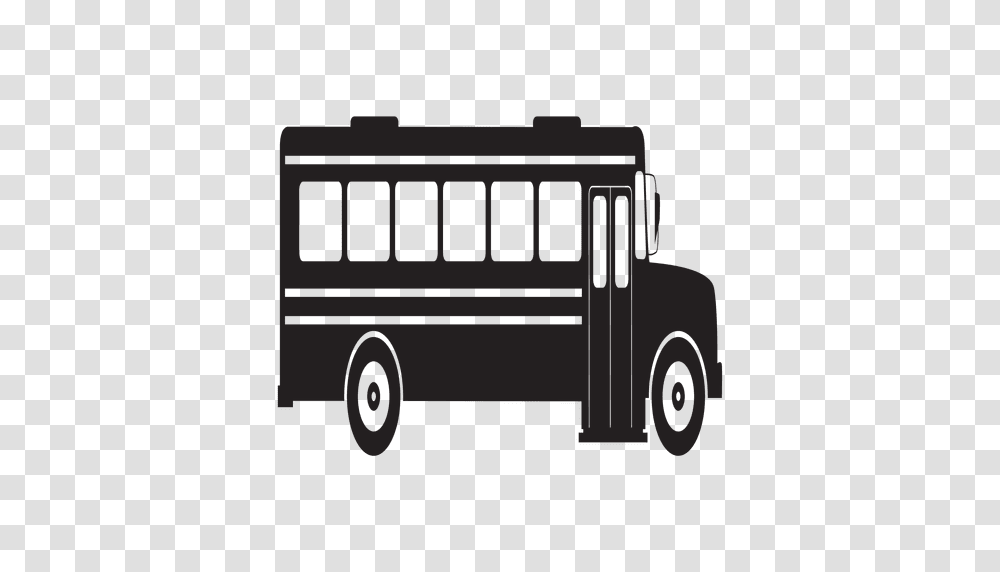 School Bus Silhouette Side View, Minibus, Van, Vehicle, Transportation Transparent Png