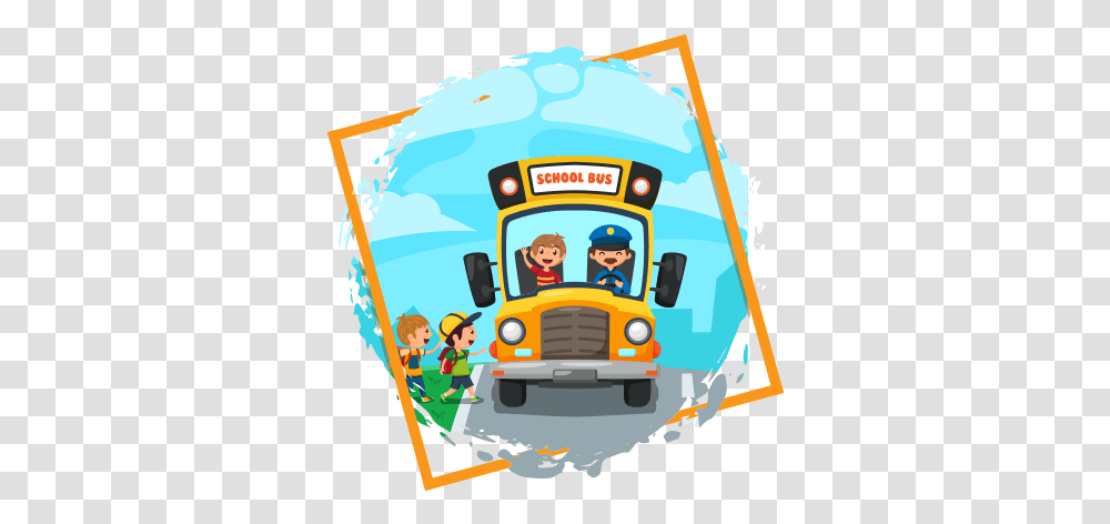 School Bus Tracking System With Trackschoolbus Apps School Bus, Vehicle, Transportation, Person, Label Transparent Png