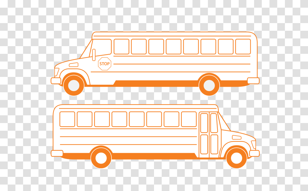School Busses, Transport, Vehicle, Transportation, Minibus Transparent Png