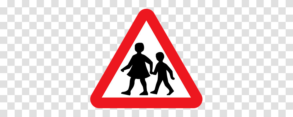School Children Person, Human, Road Sign Transparent Png