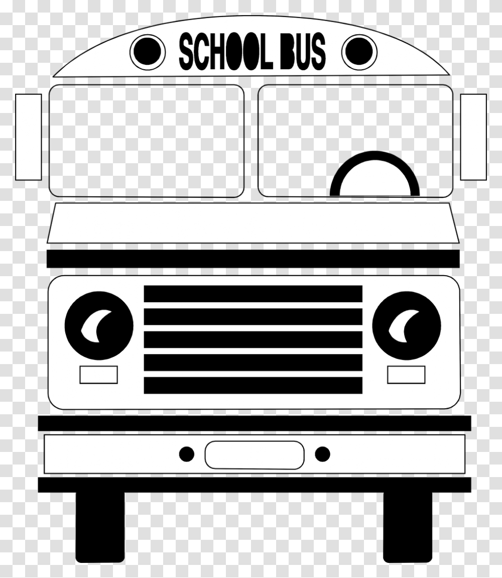 School Clipart Black And White Background, Radio Transparent Png