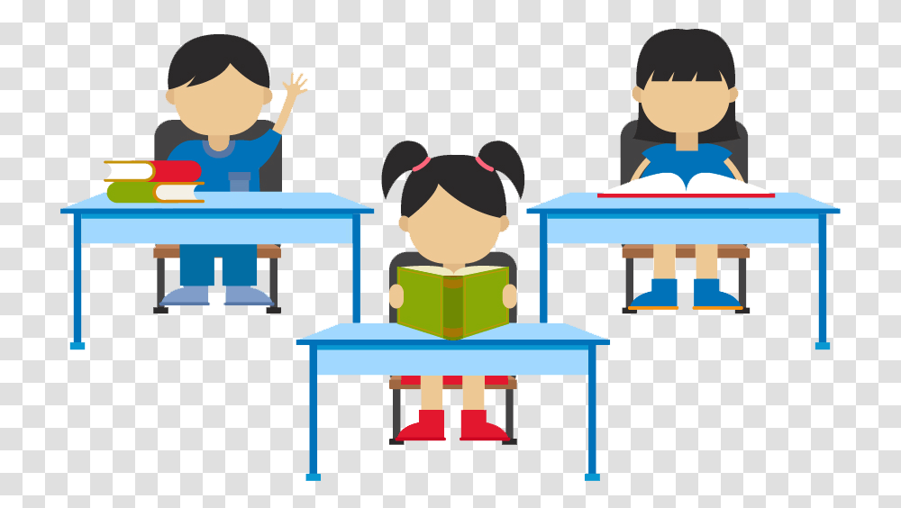 School Clipart Download Escolarizacion Y Educacion, Teacher, Student, Furniture, Table Transparent Png