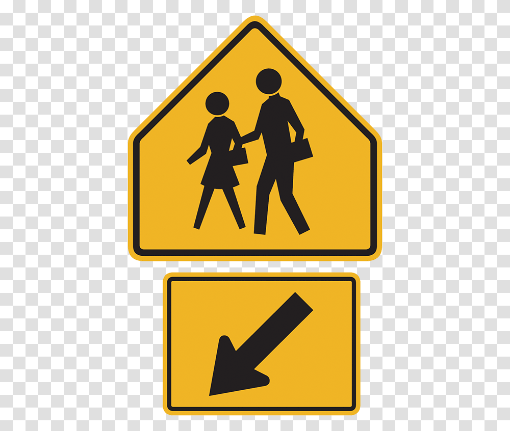 School Crossing Road Sign School Zone, Person, Human, Stopsign Transparent Png