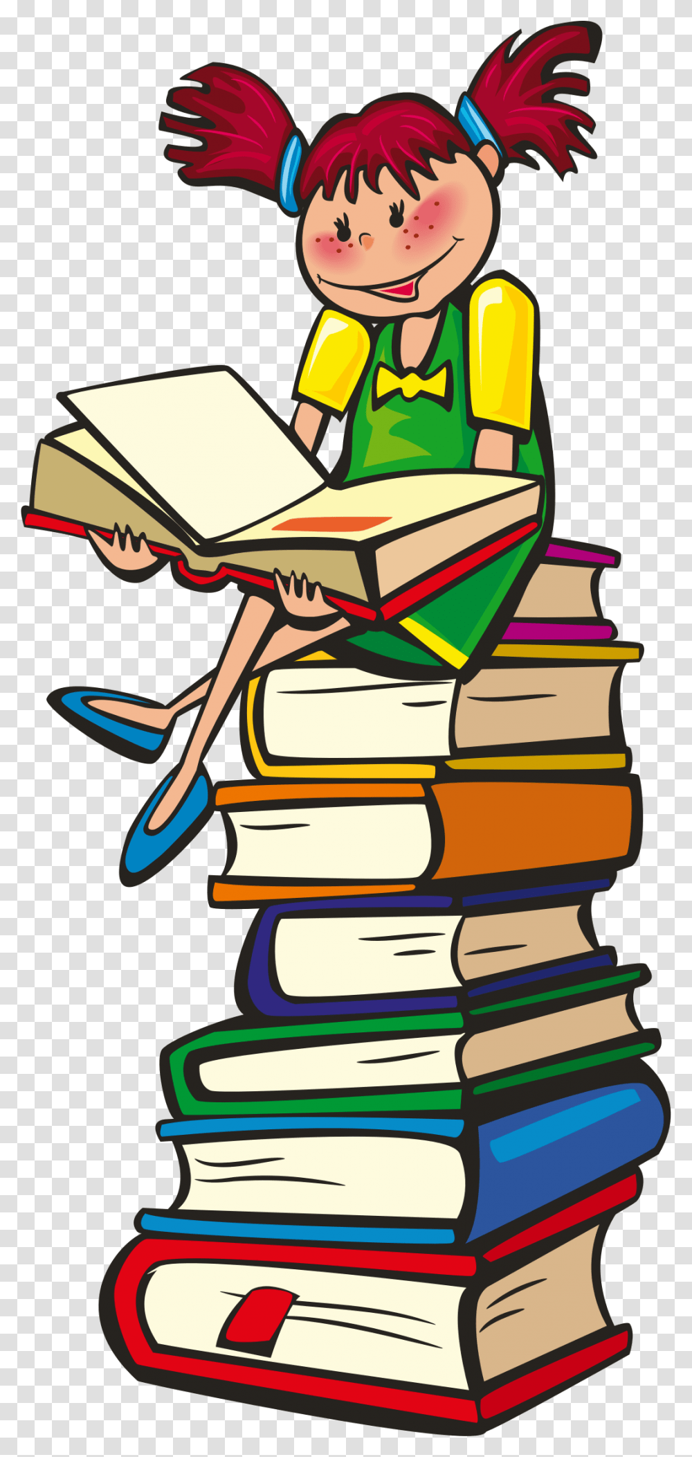 School Days By Book Clipart Reading, Toy, Shelf, Library Transparent Png
