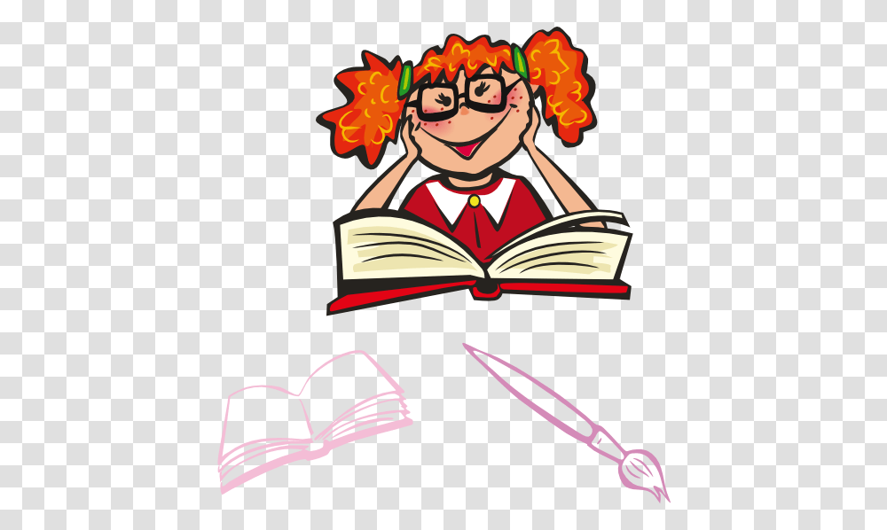 School Days Clipart, Reading, Girl, Female, Teacher Transparent Png