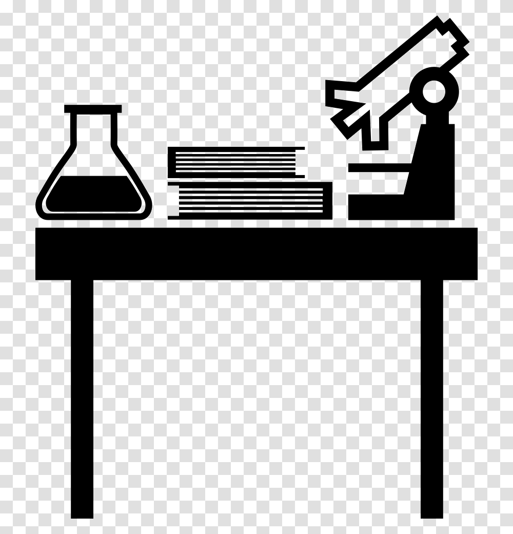 School Desk Clipart Icon, Tabletop, Furniture, Silhouette Transparent Png