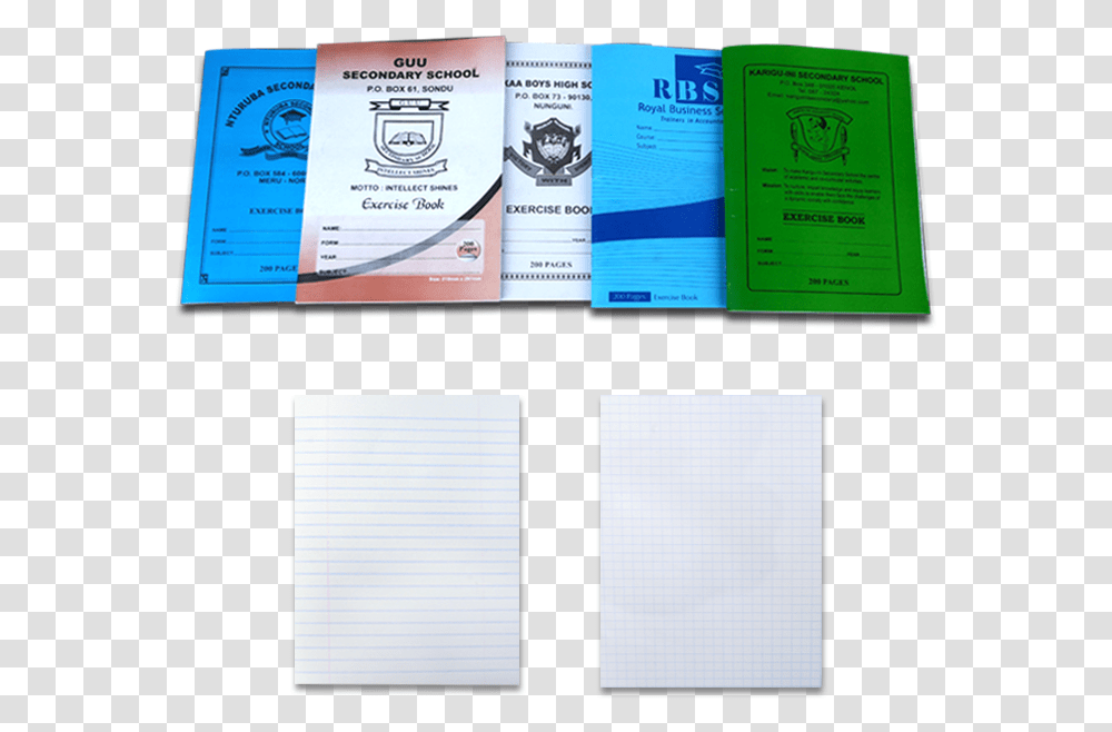 School Exercise Books Cover, Flyer, Poster, Paper, Advertisement Transparent Png