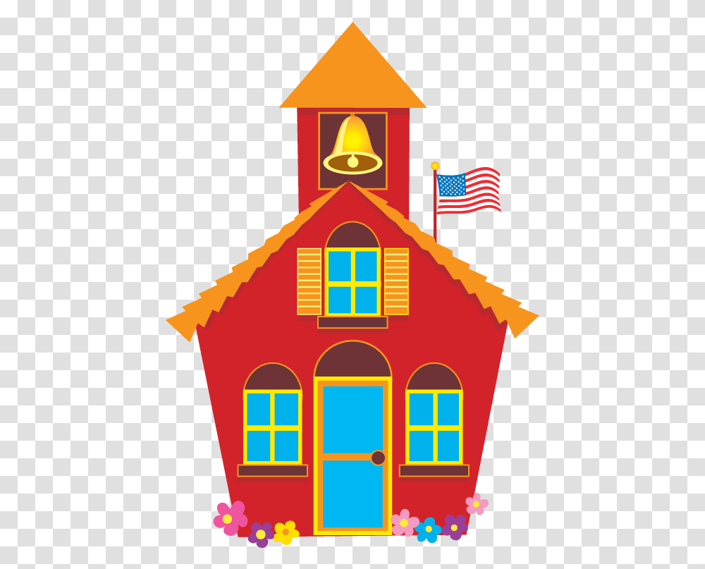 School Free Content Clip Art Schoolhouse Clipart, Housing, Building, Flag Transparent Png