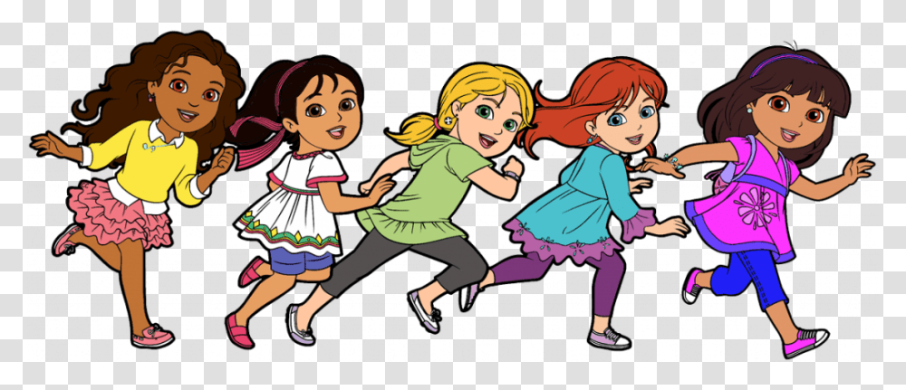 School Friends Clipart Dora And Friends Clipart Cartoon Dora And Friends Clipart, Person, People, Teen, Female Transparent Png