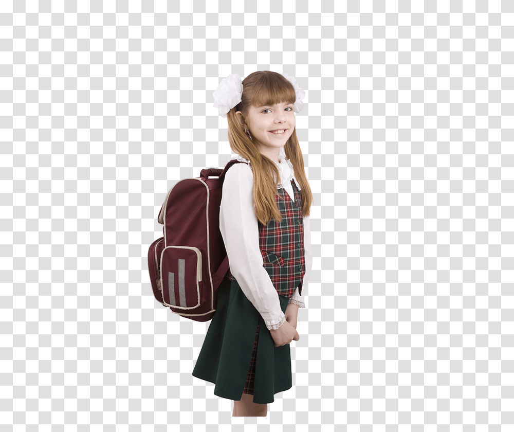 School Girl, Person, Human, Backpack, Bag Transparent Png