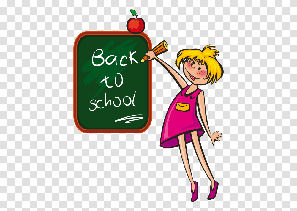 School Girl School Days Clip Art, Person, Female, Toy, Book Transparent Png