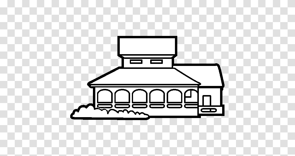 School House Coloring, Building, Architecture, Pickup Truck, Vehicle Transparent Png