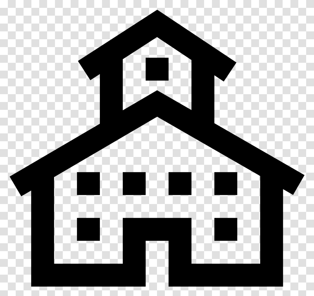 School House Icon Free School House Icon Black And White, Gray, World Of Warcraft Transparent Png