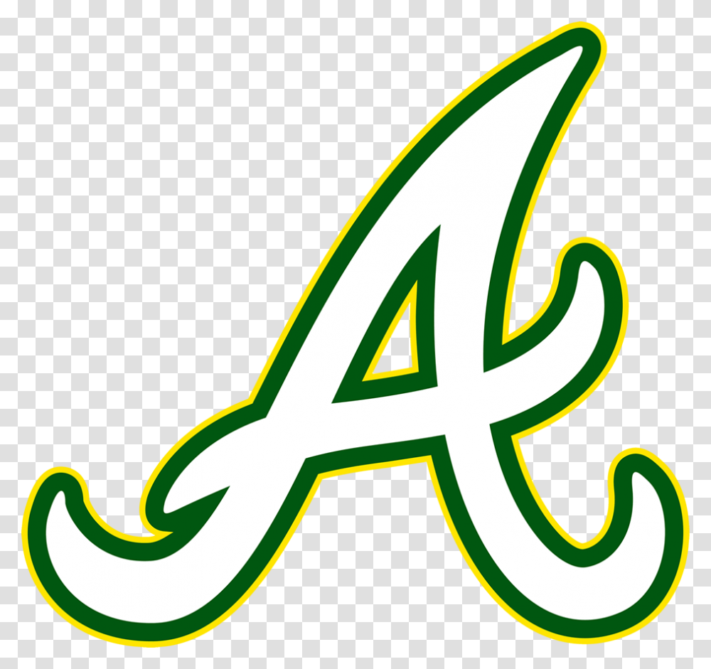 School Logo Atlanta Braves Logo Black And White, Trademark, Lawn Mower, Tool Transparent Png