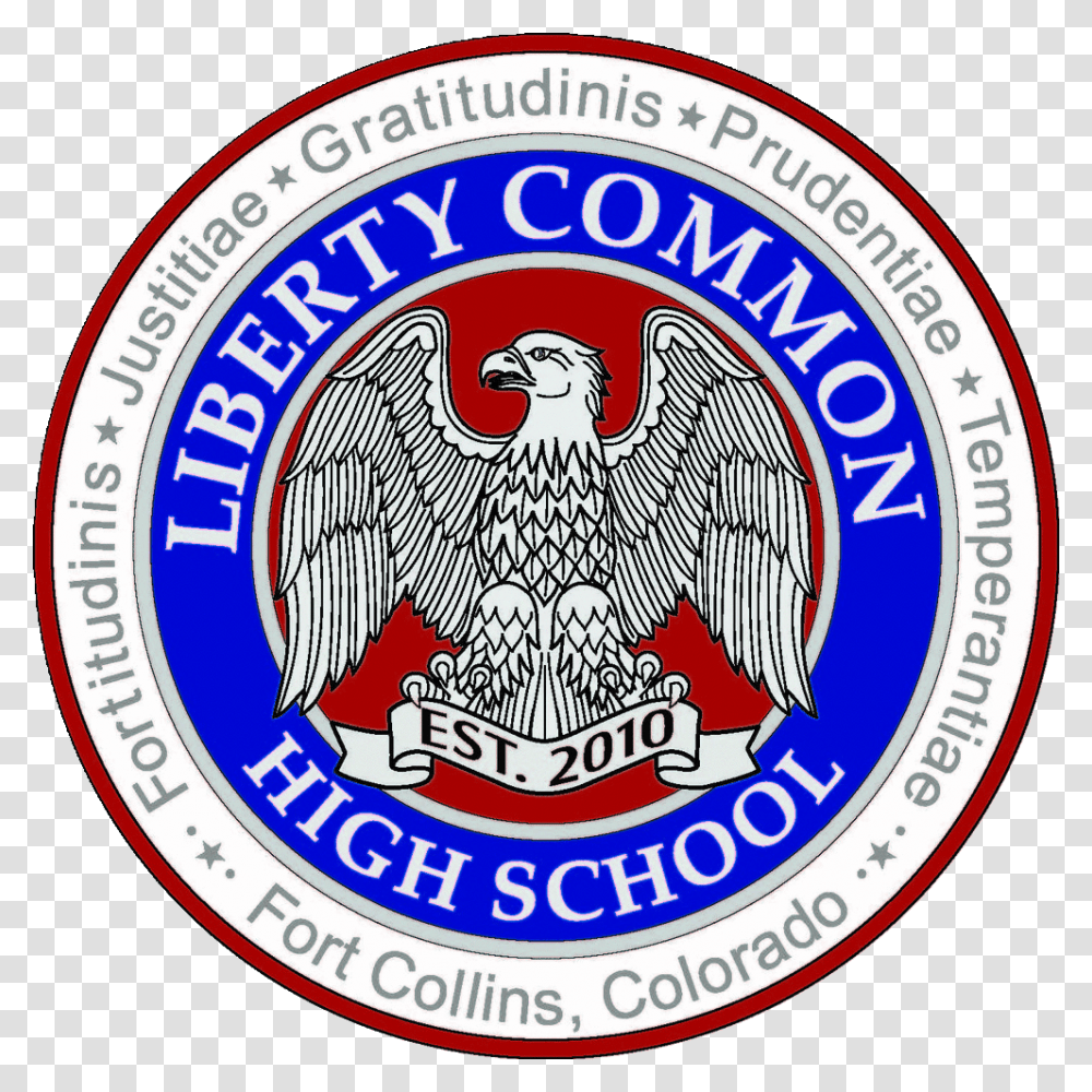 School Logo Liberty Common High School Mascot, Badge, Vegetation, Plant Transparent Png