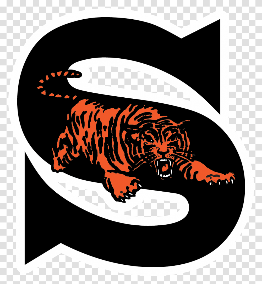 School Logo Shadyside Tigers Football, Wildlife, Mammal, Animal, Label Transparent Png