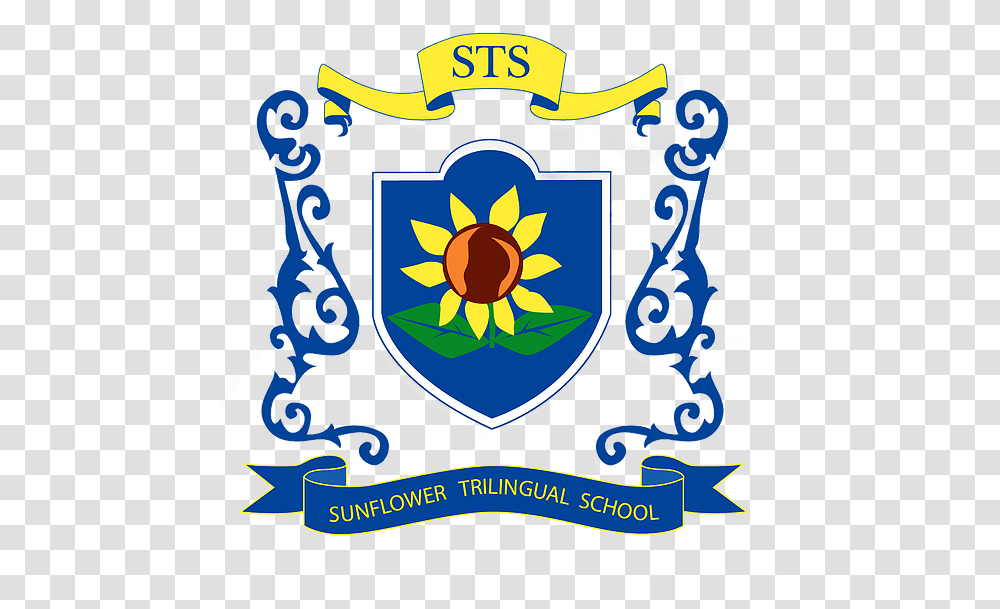School Logo Sunflower Trilingual Emblem, Symbol, Trademark, Armor Transparent Png
