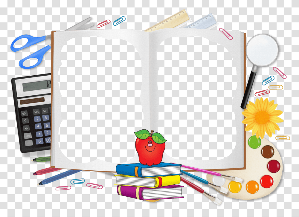 School Materials Clipart Throughout School Supplies Clipart, Plot, Diagram Transparent Png