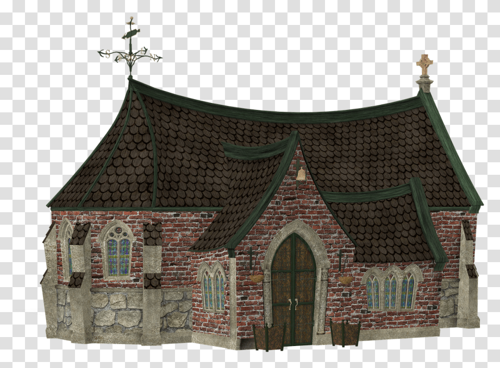 School Old, Roof, Brick, Architecture, Building Transparent Png