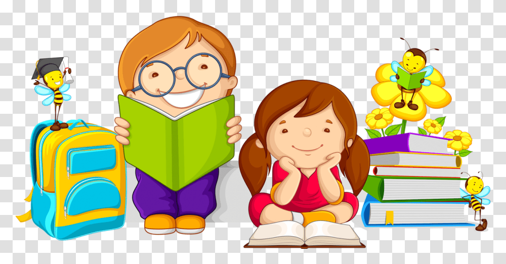 School Pupils Clipart Graphic 8 Kids Studying Clipart, Reading, Teacher, Girl, Female Transparent Png