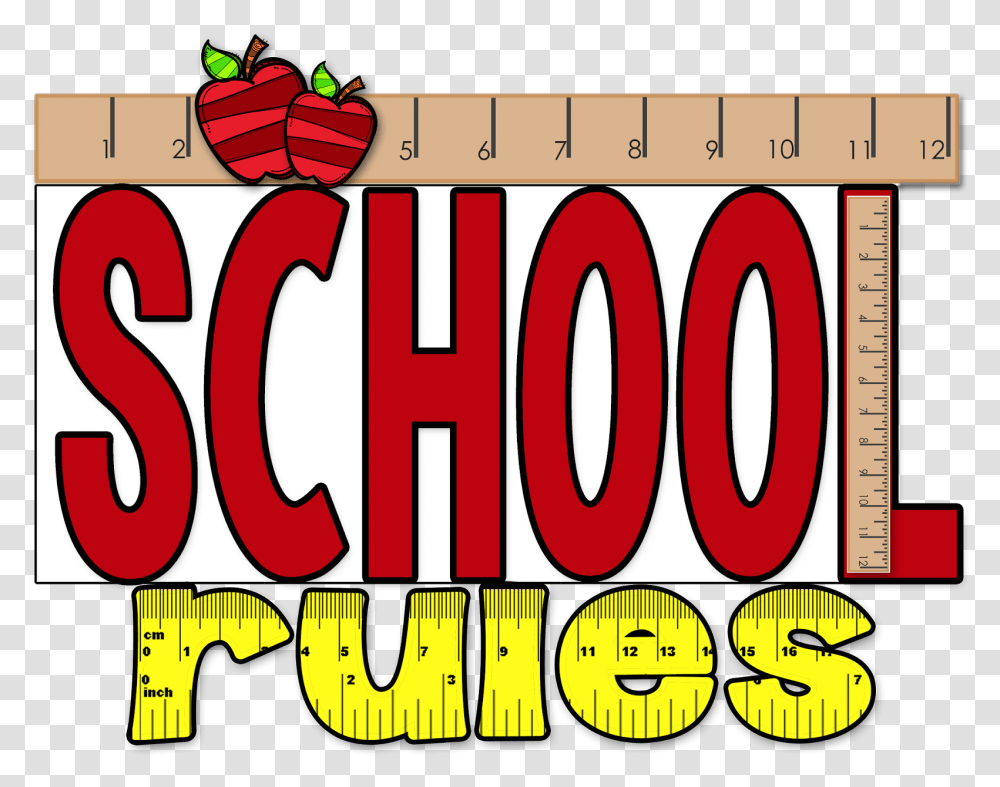 School Rules Clipart, Word, Number Transparent Png