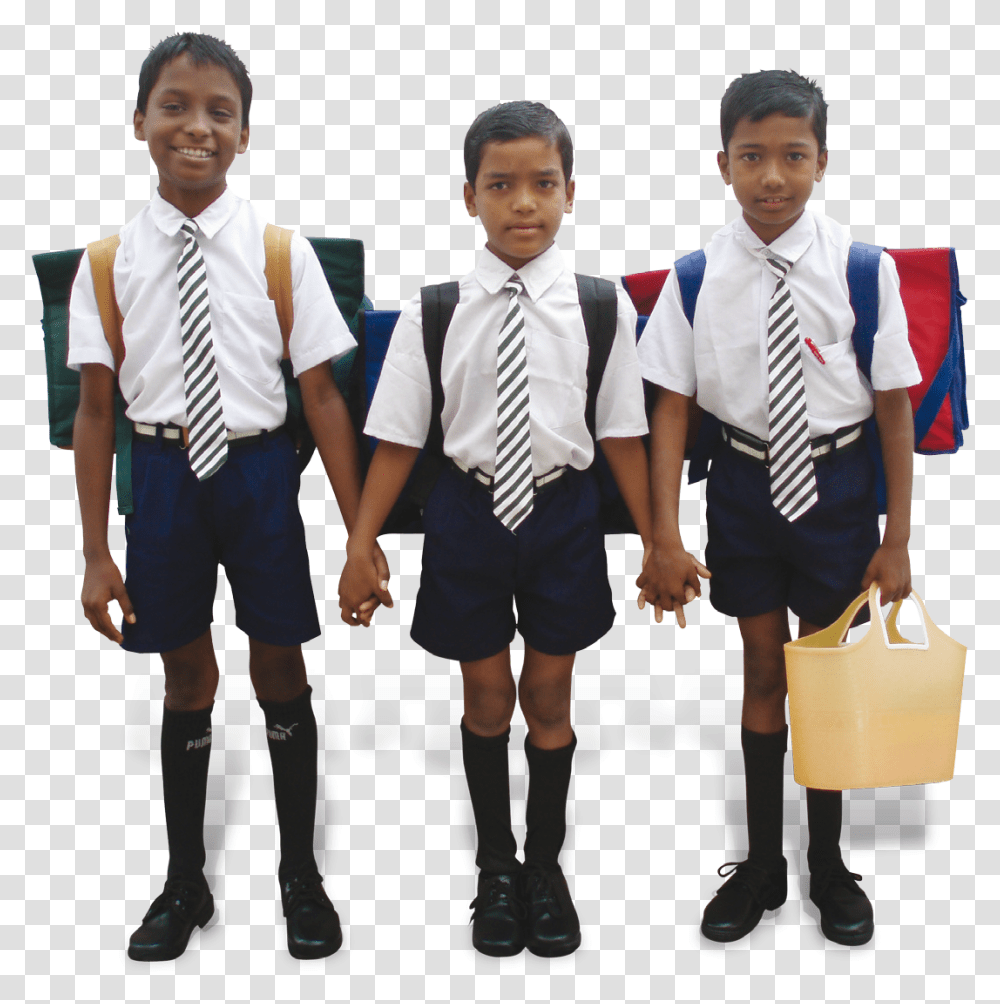 School Student On Unifrom Download Boy School Student, Person, Tie, Accessories Transparent Png